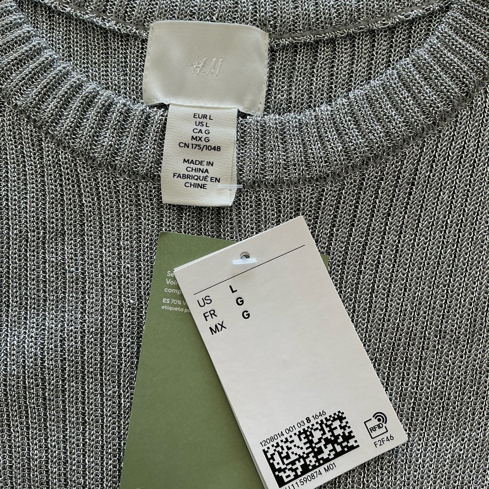 H&M Metallic Rib Knit Top - Picture 12 of 13